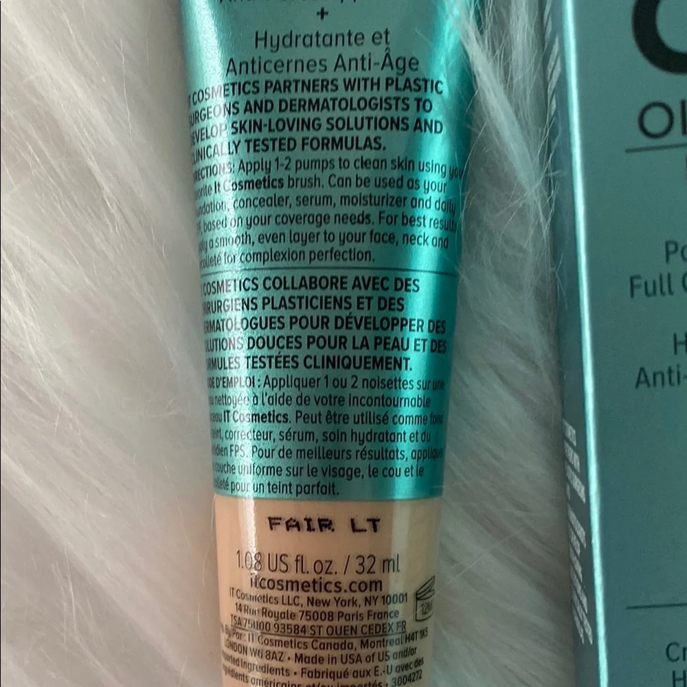 New IT Cosmetics Cream Foundation Full Coverage SPF 40 Fair light - Picture 3 of 10